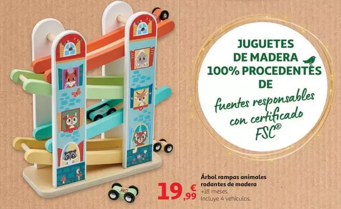 Oferta de Fuentes - Arbol Trampos Animales Redentes De Madera por 19,99€ en Alcampo