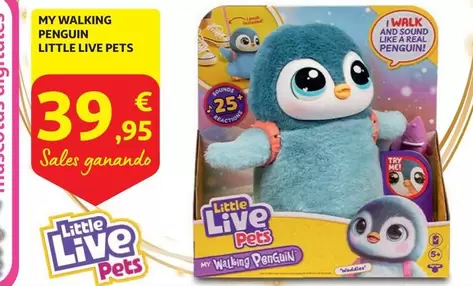 Oferta de Little Live Pets - My Walking Penguin por 39,95€ en Alcampo