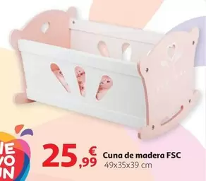 Oferta de Cuna De Madera Fsc por 25,99€ en Alcampo