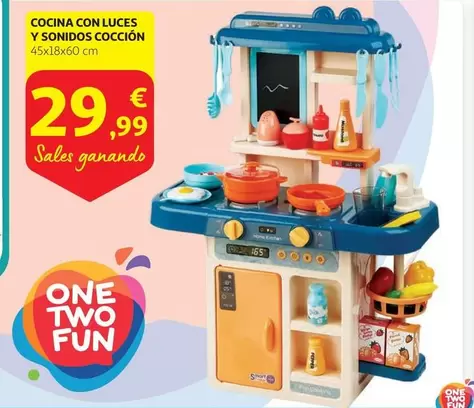 Oferta de One Two Fun - Cocina Con Luces Y Sonidos Cocción por 29,99€ en Alcampo