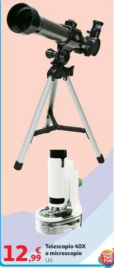 Oferta de One - Telescopio 40x O Microscopio por 12,99€ en Alcampo