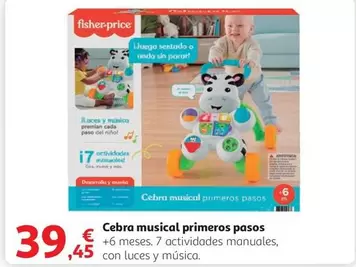 Oferta de Fisher-Price - Cebra Musical Primeros Pasos por 39,45€ en Alcampo