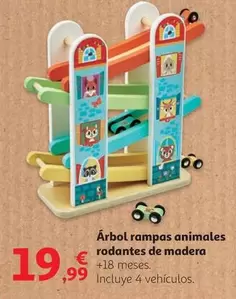 Oferta de Arbol Rampas Animales Rodantes De Madera por 19,99€ en Alcampo