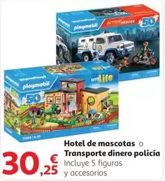 Oferta de Playmobil - Hotel De Mascotas Transporte Dinero Policia por 30,25€ en Alcampo