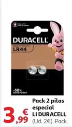 Oferta de Duracell - Pack 2 Pilas Especial por 3,99€ en Alcampo