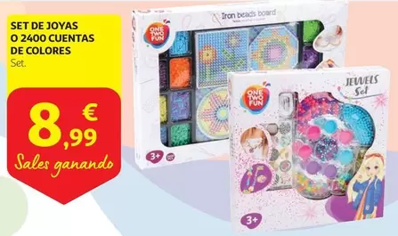 Oferta de One - Set De Joyas O 2400 Cuentas De Colores por 8,99€ en Alcampo