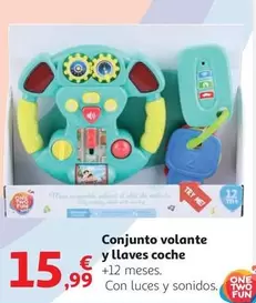 Oferta de One Two Fun - Conjunto Volante Y Llaves Coche por 15,99€ en Alcampo