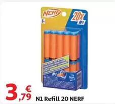 Oferta de Nerf - N 1 Refill 20 por 3,79€ en Alcampo