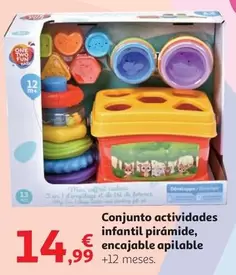 Oferta de One - Conjunto Actividades Infantil Piramide, Encajable Apilable por 14,99€ en Alcampo