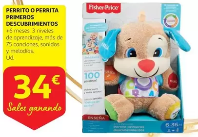 Oferta de Fisher-Price - Perrita Primeros Descubrimientos por 34€ en Alcampo