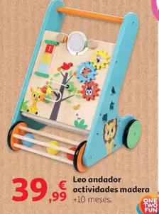 Oferta de One Two Fun - Leo Andador Actividades Madera por 39,99€ en Alcampo