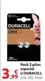 Oferta de Duracell - Pack 2 Pilas Especial por 3,99€ en Alcampo