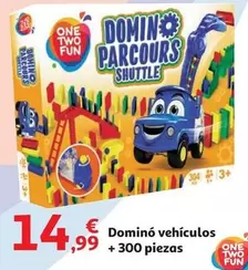 Oferta de One Two Fun - Dominó Vehiculos + 300 Piezas por 14,99€ en Alcampo