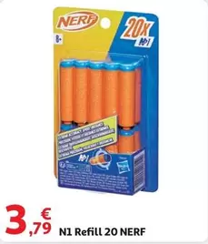 Oferta de Nerf - N 1 Refill 20 por 3,79€ en Alcampo