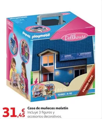 Oferta de Playmobil - Casa De Muñecas Maletin por 31,45€ en Alcampo