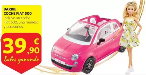 Oferta de Barbie -  Coche Fiat 500 por 39,9€ en Alcampo