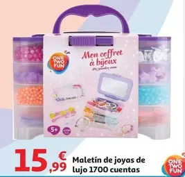 Oferta de One Two Fun - Maletín De Joyas De Lujo 1700 Cuentas por 15,99€ en Alcampo