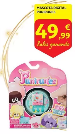 Oferta de Touch - Mascota Digital Punirunes por 49,99€ en Alcampo