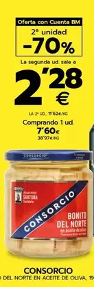 Oferta de Consorcio - Bonito Del Norte En Aceite De Oliva por 7,6€ en BM Supermercados