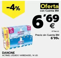 Oferta de Danone - Actimel Liquido por 6,99€ en BM Supermercados