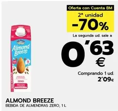 Oferta de Almond Breeze - Bebida De Almendras Zero por 2,09€ en BM Supermercados