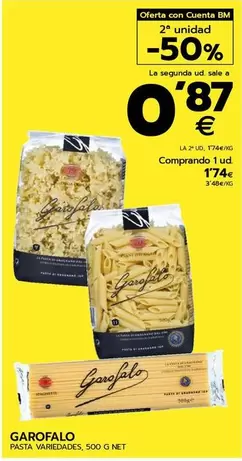 Oferta de Garofalo - Pasta por 1,74€ en BM Supermercados