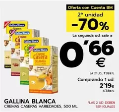 Oferta de Gallina Blanca - Cremas Caseras Variedades por 2,19€ en BM Supermercados