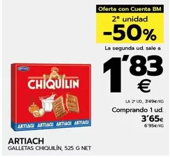 Oferta de Artiach - Galletas Chiquilín por 3,65€ en BM Supermercados