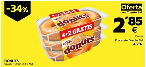 Oferta de Donuts - Glace por 4,29€ en BM Supermercados