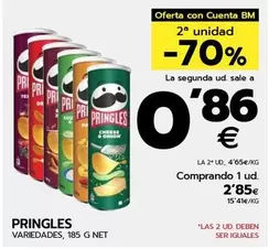 Oferta de Pringles - Variedads por 2,85€ en BM Supermercados