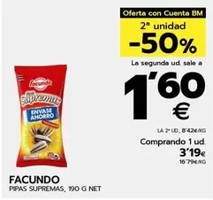 Oferta de Facundo - Pipas Supremas por 3,19€ en BM Supermercados