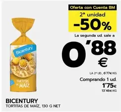 Oferta de Bicentury - Tortitas De Maiz por 1,75€ en BM Supermercados