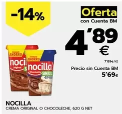 Oferta de Nocilla - Crema Original O Chocoleche por 5,69€ en BM Supermercados