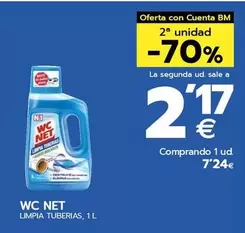 Oferta de WC Net - Limpia Tuberias por 7,24€ en BM Supermercados