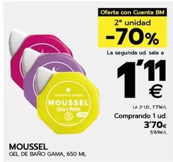 Oferta de Moussel - Gel De Bano Gama por 3,7€ en BM Supermercados