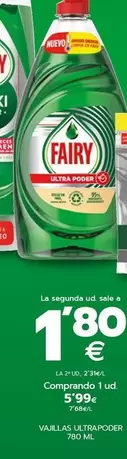 Oferta de Fairy - Vajillas Ultrapoder por 5,99€ en BM Supermercados