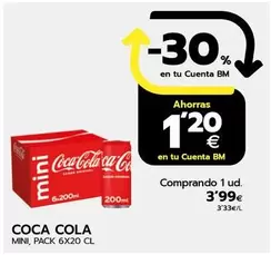 Oferta de Coca-Cola - Mini por 3,99€ en BM Supermercados