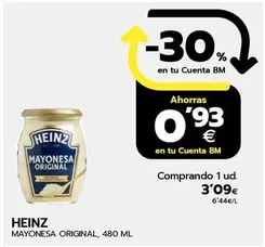 Oferta de Heinz - Mayonesa Original por 3,09€ en BM Supermercados