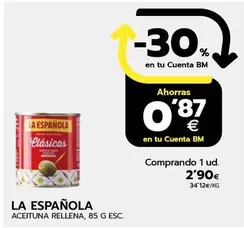 Oferta de La Española - Aceituna Rellena por 2,9€ en BM Supermercados