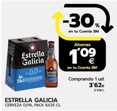 Oferta de Estrella Galicia - Cerveza 0,0% por 3,62€ en BM Supermercados