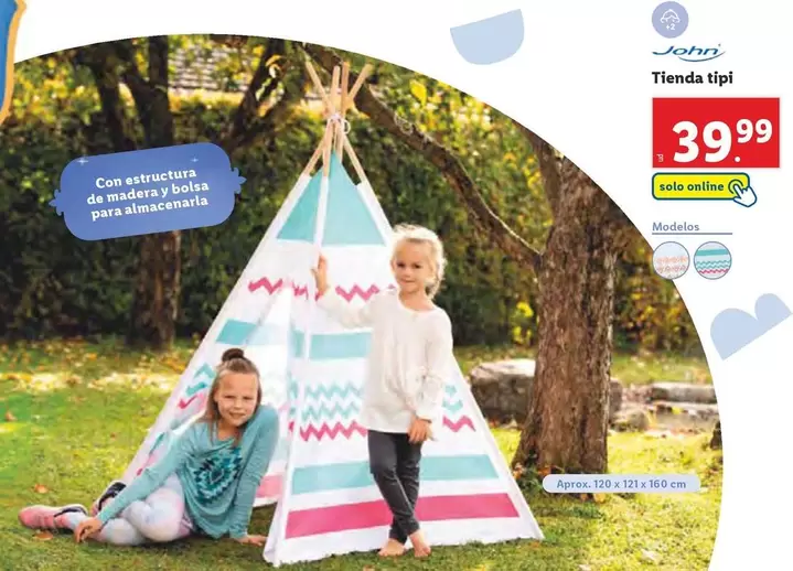 Oferta de John - Tienda Tipi por 39,99€ en Lidl