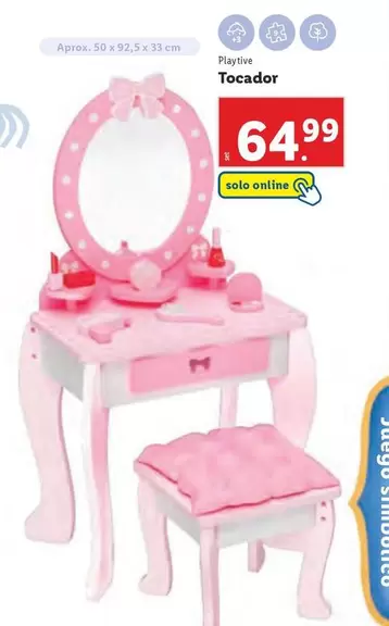 Oferta de Playtive - Tocador por 64,99€ en Lidl