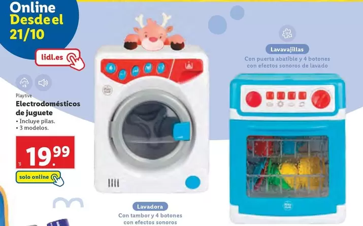 Oferta de Playtive - Electrodomésticos De Juguete por 19,99€ en Lidl