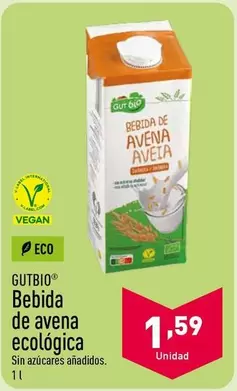 Oferta de Gutbio - Bebida De Avena Ecologica por 1,59€ en ALDI