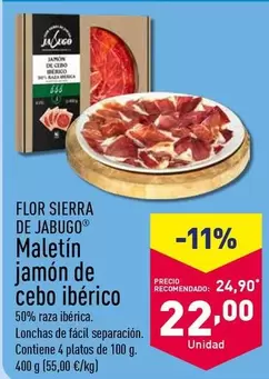 Oferta de Flor Sierra De Jabugo  - Maletin Jamon De Cebo Iberico por 22€ en ALDI