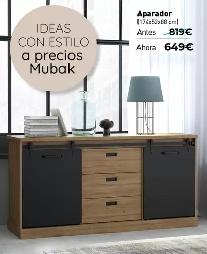 Oferta de Aparador por 649€ en Mubak