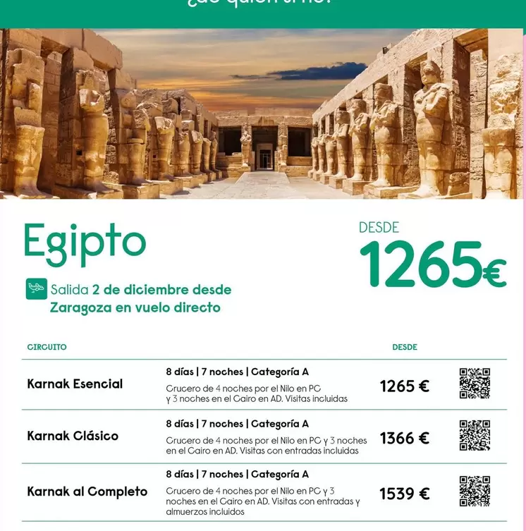 Oferta de Egipto por 1265€ en Travelplan