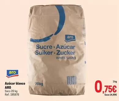 Oferta de Aro - Azúcar Blanco por 0,75€ en Makro