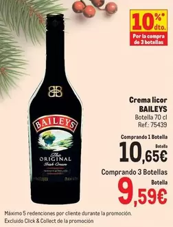 Oferta de Baileys - Crema Licor por 10,65€ en Makro