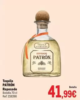 Oferta de Patrón - Tequila Reposado por 41,99€ en Makro